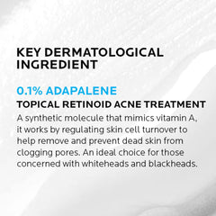 La Roche-Posay Effaclar Adapalene Gel packaging close-up.