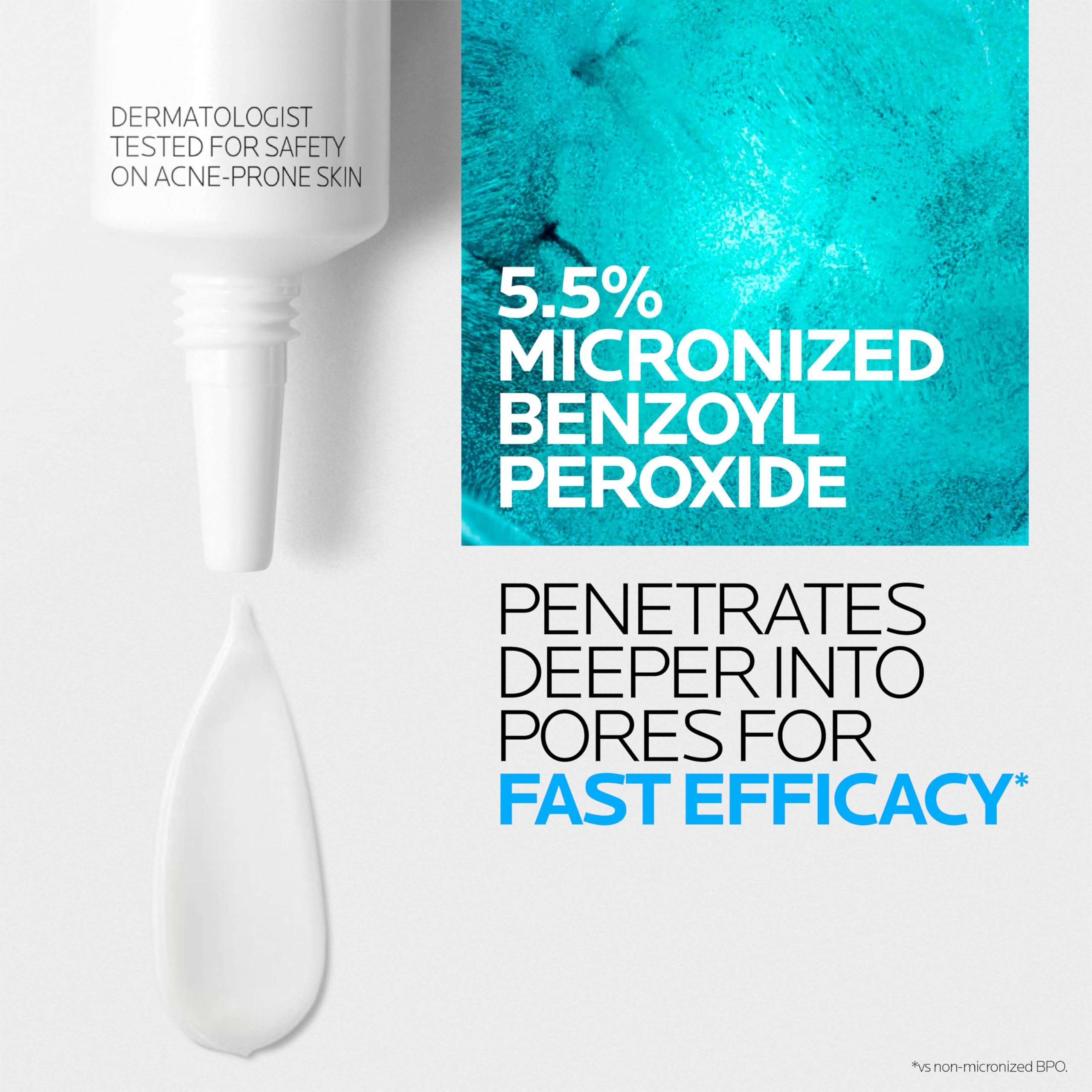 La Roche-Posay Effaclar BPO routine shot suggests daily use within a dermatologist-inspired regimen.