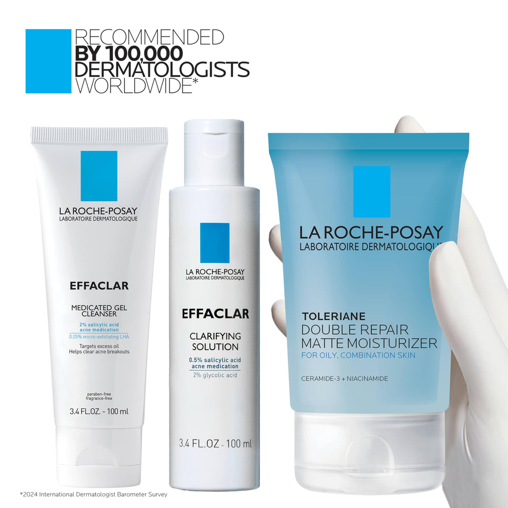 La Roche-Posay Effaclar moisturizer absorbed on skin.