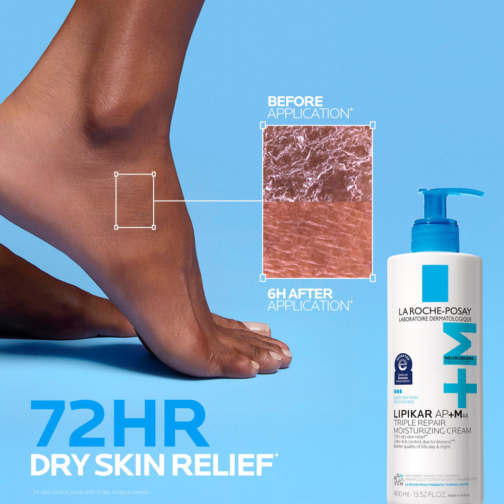 Quick-absorption cream on arm showing non-greasy finish after application.