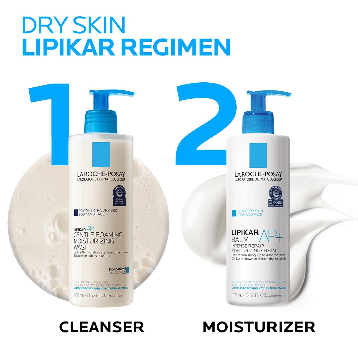 Lipikar AP+ NEA-accepted wash supports eczema-prone skin care.