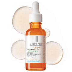La Roche-Posay Pure 12% Vitamin C serum bottle front view highlighting brightening and oil control