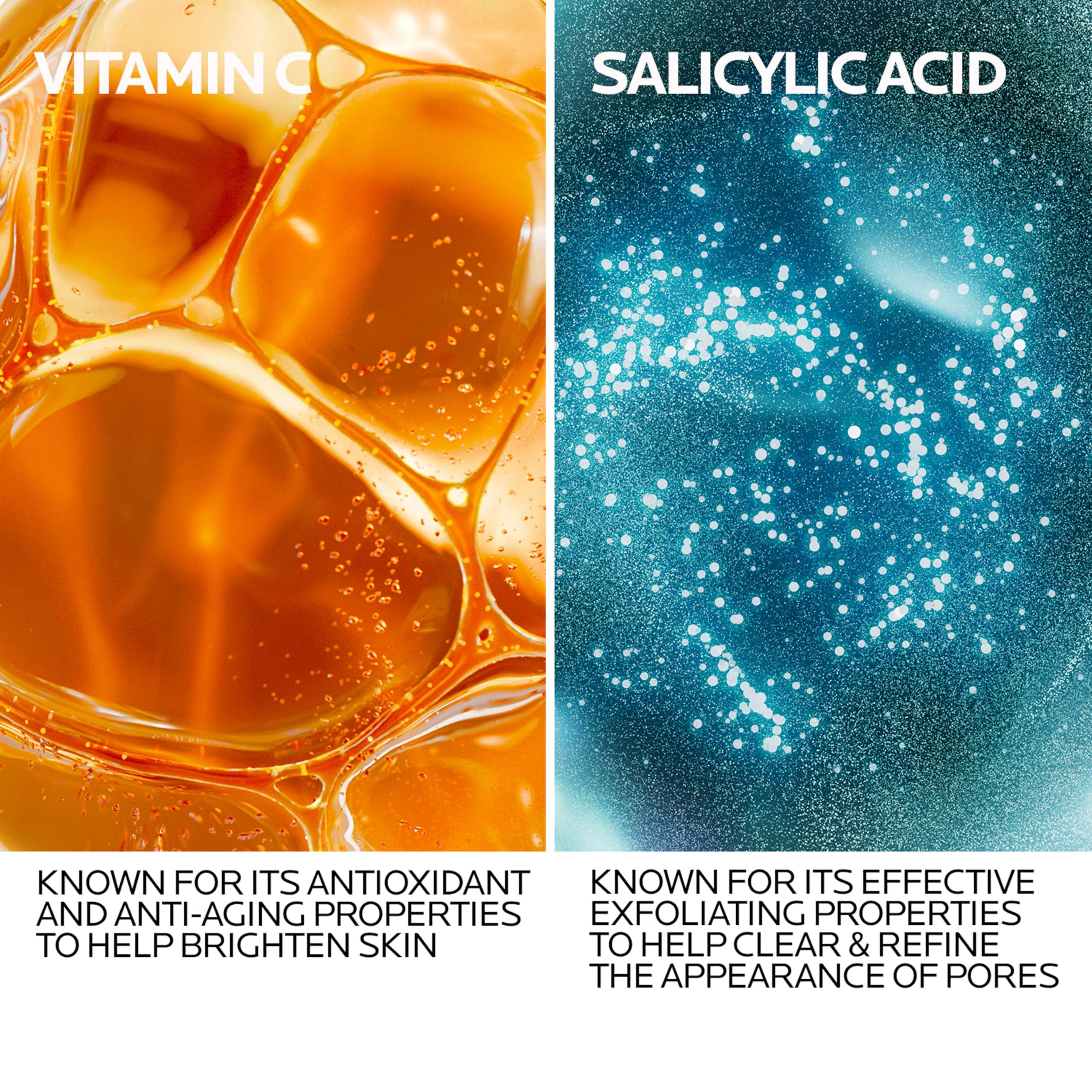 Packaging label for La Roche-Posay Pure 12% Vitamin C with active ingredients