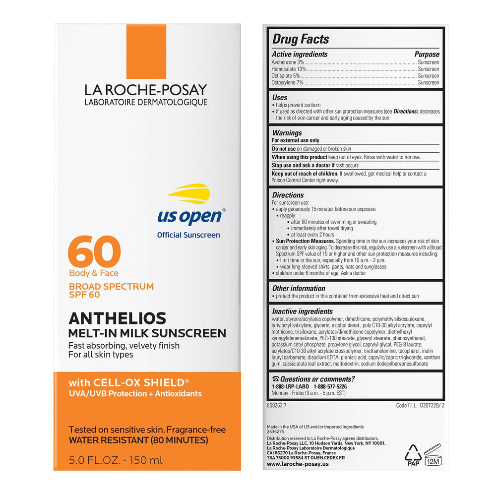 La Roche-Posay sunscreen image illustrates face and body use in daily routines.