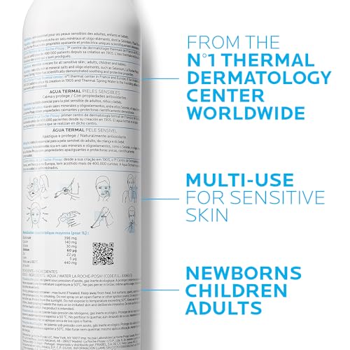 La Roche-Posay Thermal Spring Water spray bottle refreshes and tones.