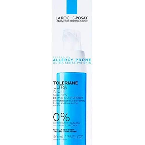 La Roche-Posay Dermallergo Night airtight packaging protects formula from contamination.