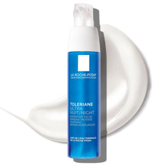 La Roche-Posay Toleriane Dermallergo Night bottle for overnight soothing hydration.