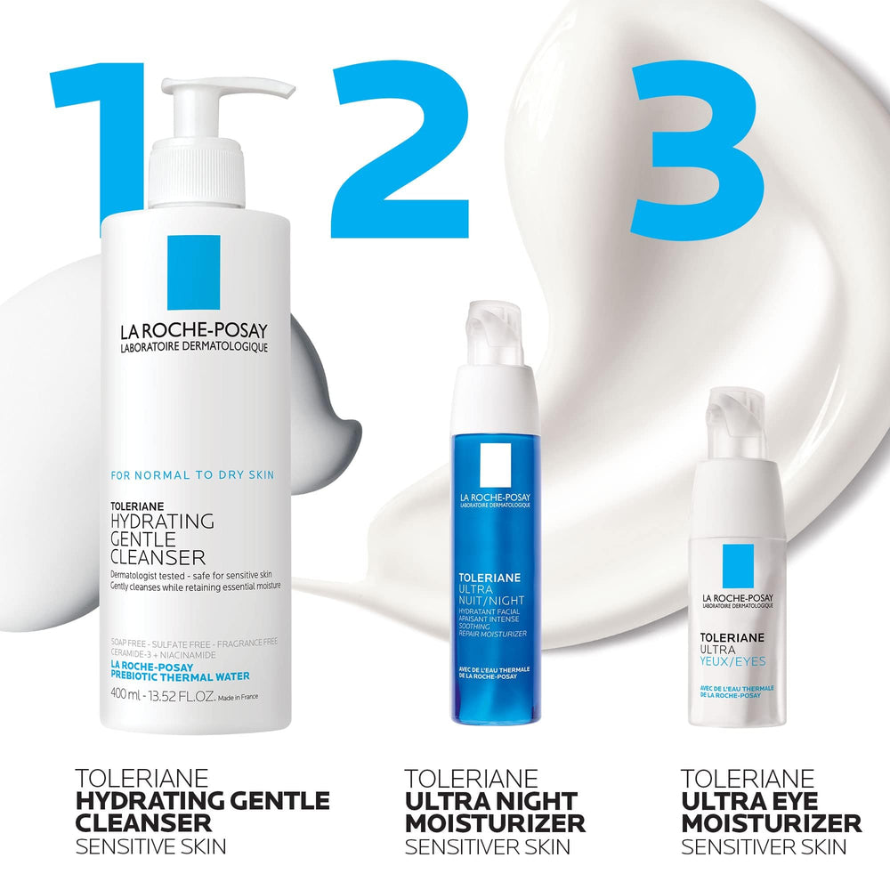 La Roche-Posay Dermallergo Night niacinamide supports moisture barrier.