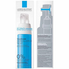 Dermallergo Night packaging close-up showing airtight protection.