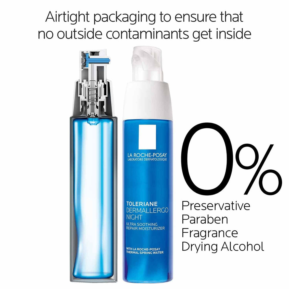 La Roche-Posay Dermallergo Night with shea butter for comforting hydration.