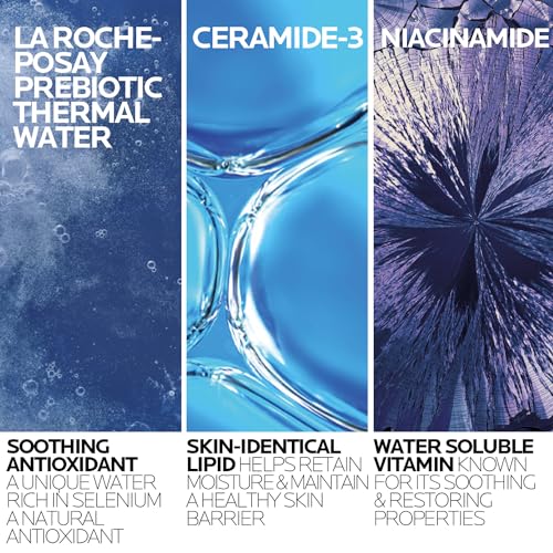 La Roche-Posay foaming texture close-up for sensitive skin cleansing.