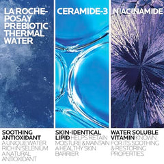 La Roche-Posay foaming texture close-up for sensitive skin cleansing.