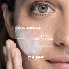 La Roche-Posay Vitamin C Brightening Face Wash dispensing pump for easy use