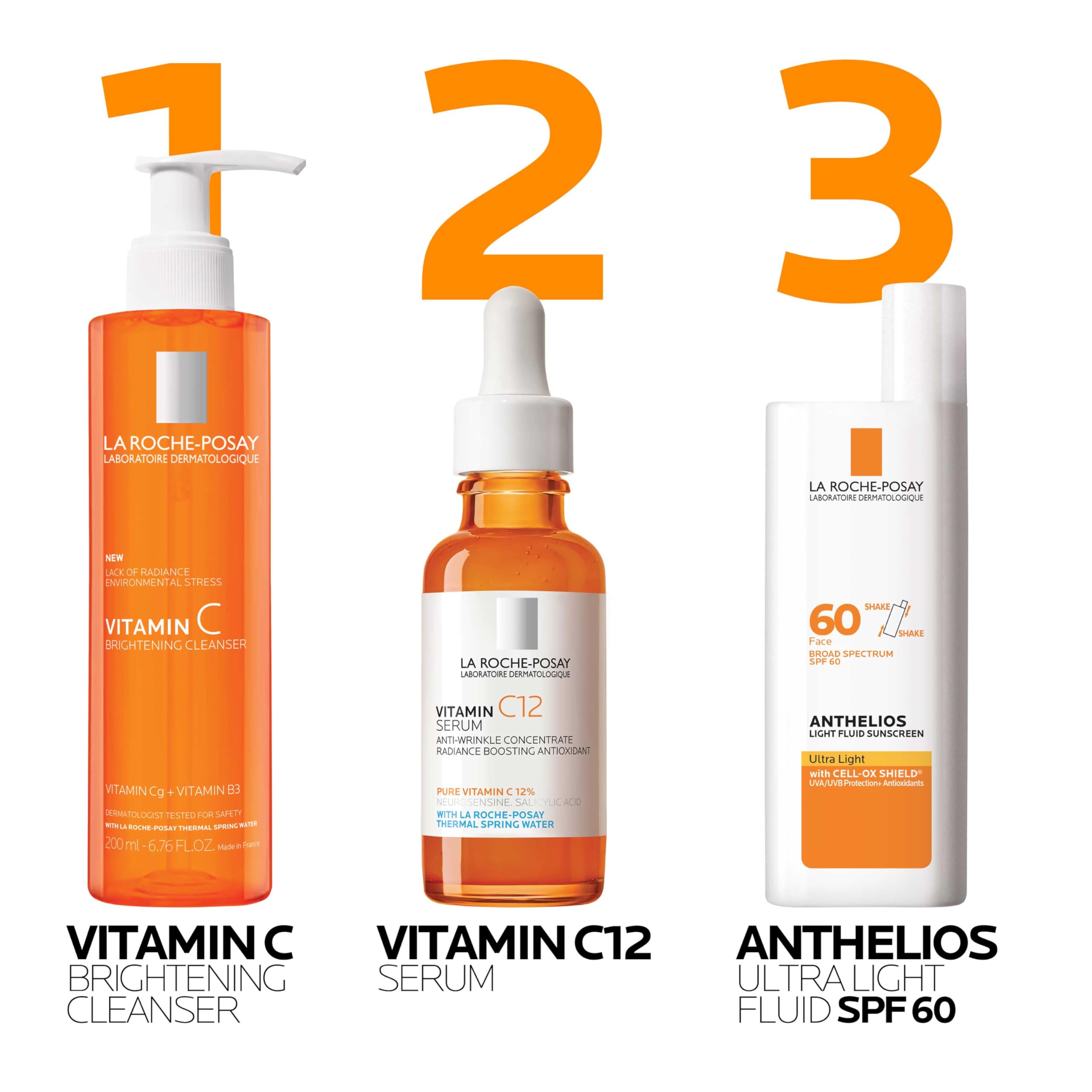 Foam expands with water for La Roche-Posay Vitamin C Brightening Face Wash
