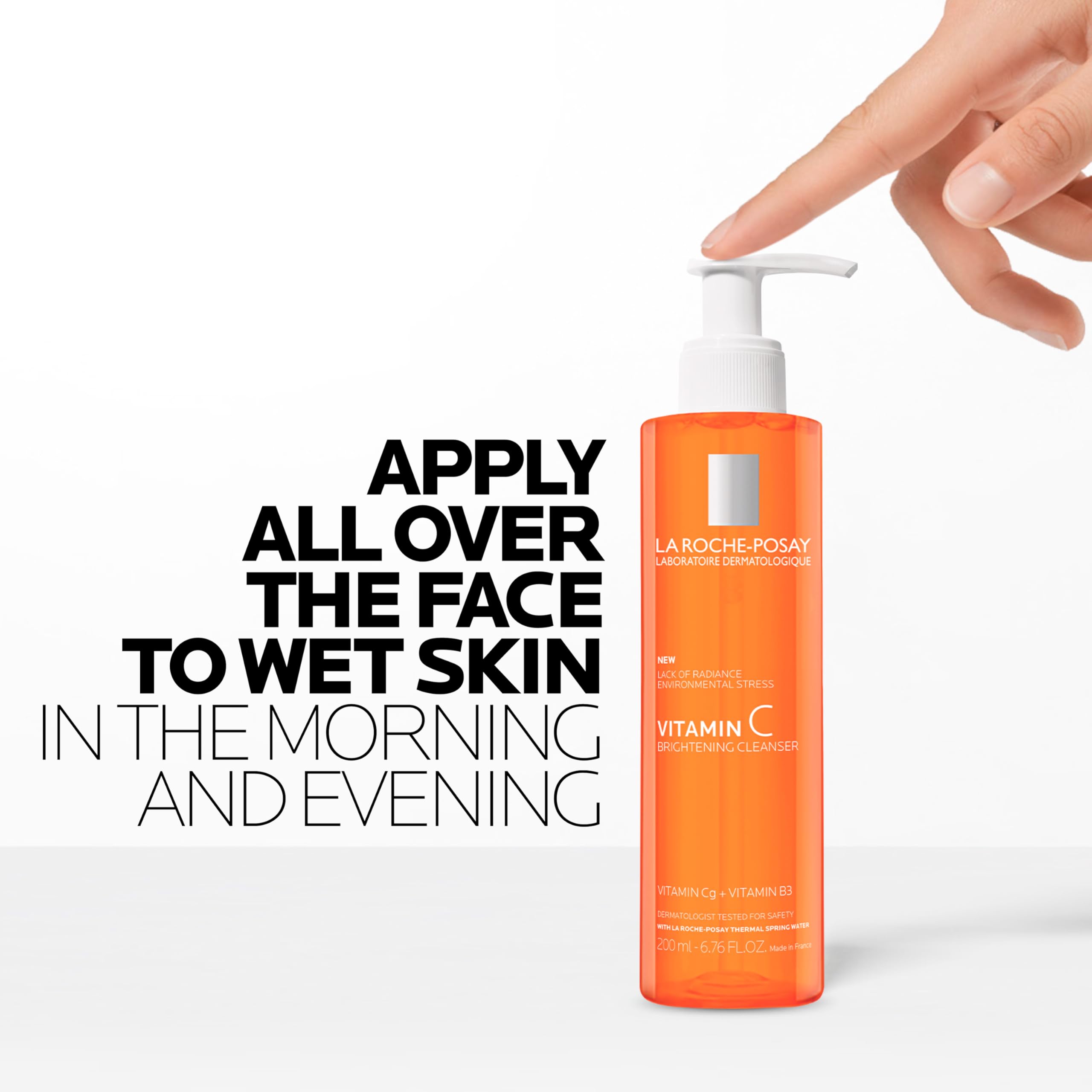 La Roche-Posay label highlights brightening benefits and skin tone balance