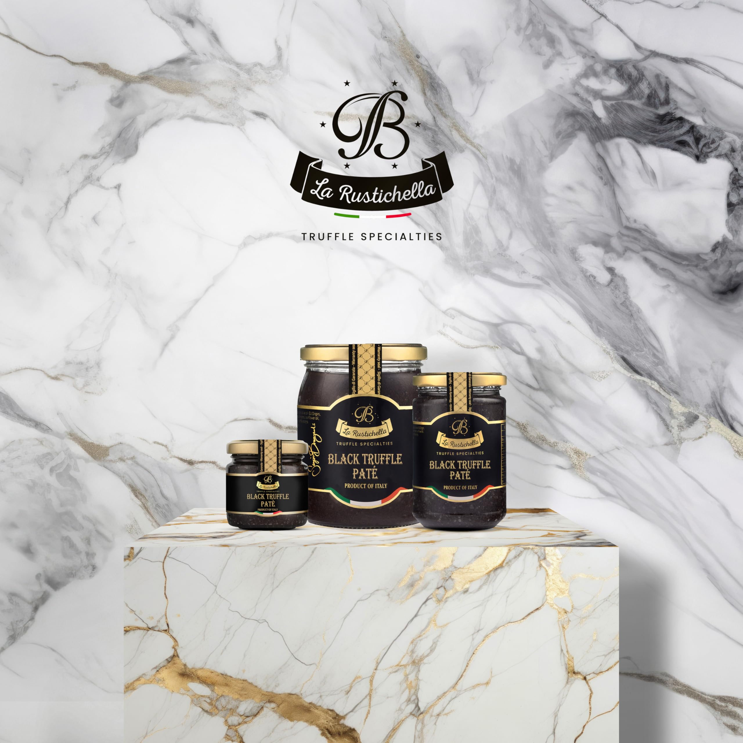 La Rustichella Black Truffle Pate over pasta, elevating risottos and meals.