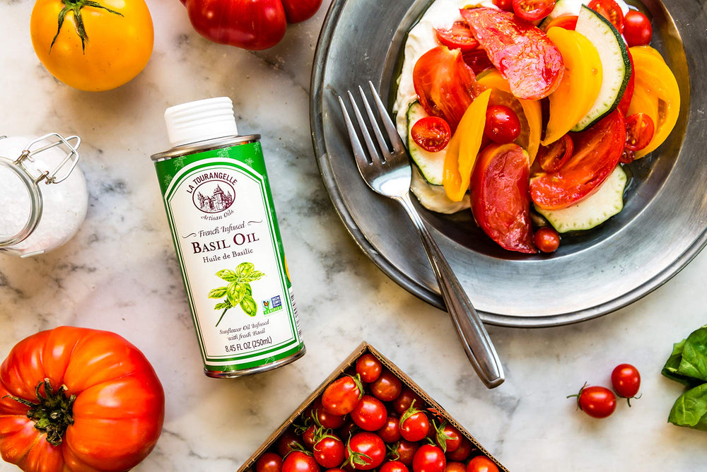 La Tourangelle Basil Infused Oil finishes pasta for herb notes.