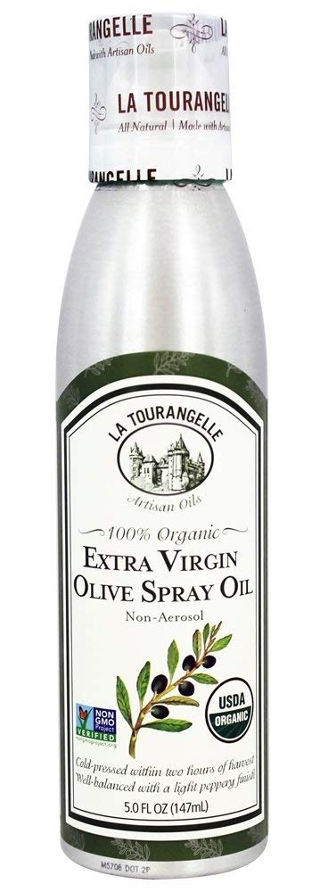 La Tourangelle EVOO spray bottle pour showcases balanced flavor for everyday cooking.