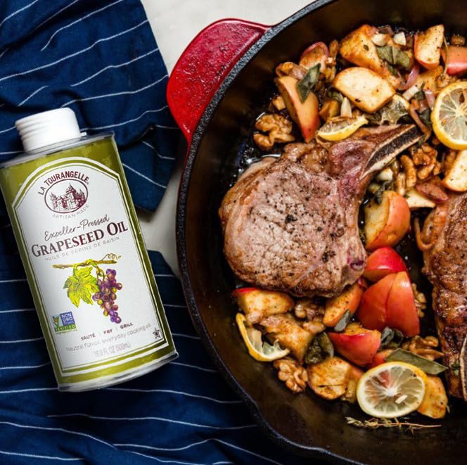 La Tourangelle Grapeseed Oil for cast iron seasoning.