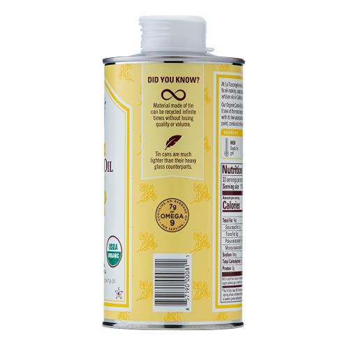 La Tourangelle Organic Canola Oil on pantry shelf ready for use.