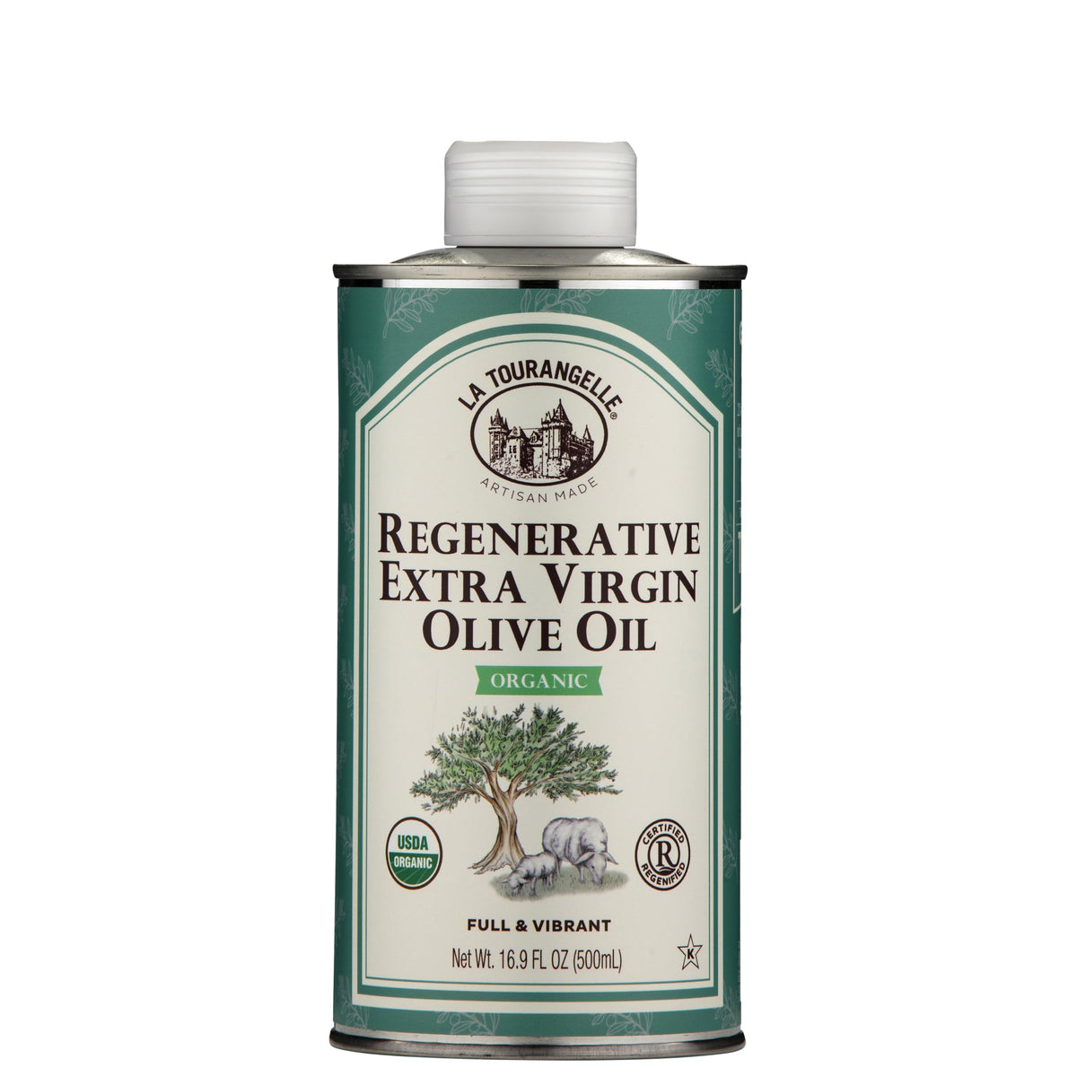 La Tourangelle regenerative olive oil bottle showcases premium cold-pressed flavor for everyday cooking.