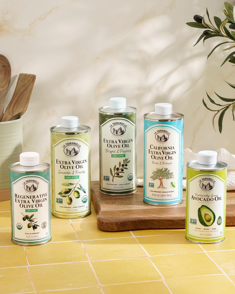 La Tourangelle olive oil pan cooking demonstrates versatile flavor for meals.