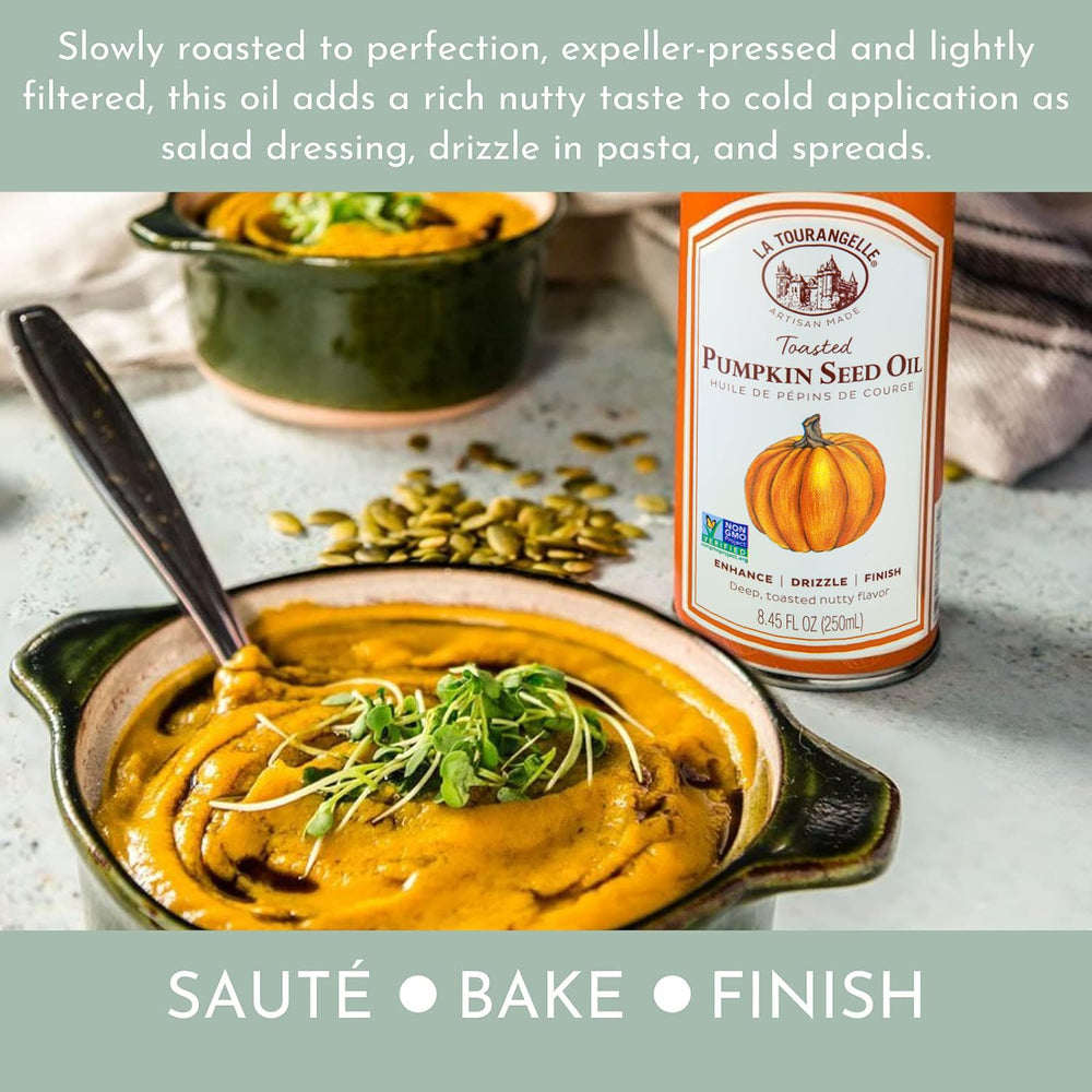 La Tourangelle Toasted Pumpkin Seed Oil glaze on grilled meats