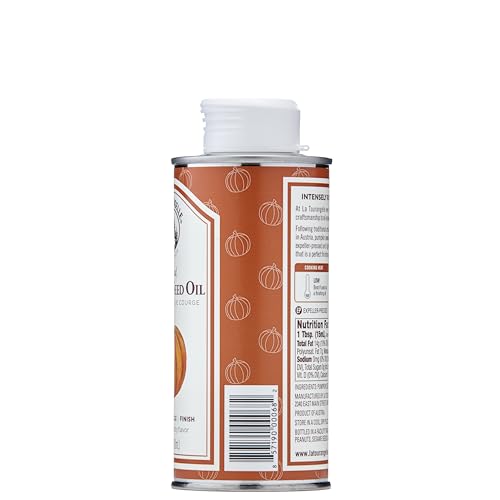 La Tourangelle Toasted Pumpkin Seed Oil finishing fresh fruit dressings for shine