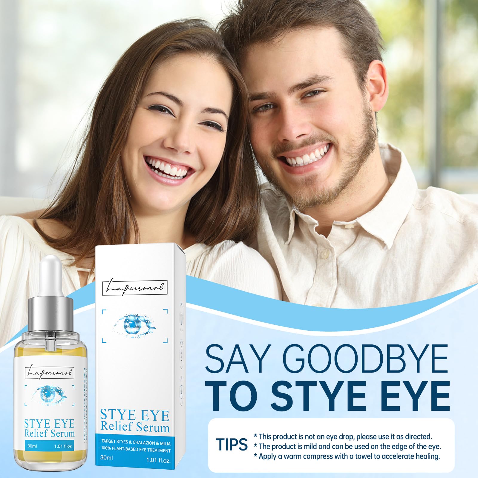 LA.PERSONAL caffeine ingredient provides a gentle alertness around the eyes.