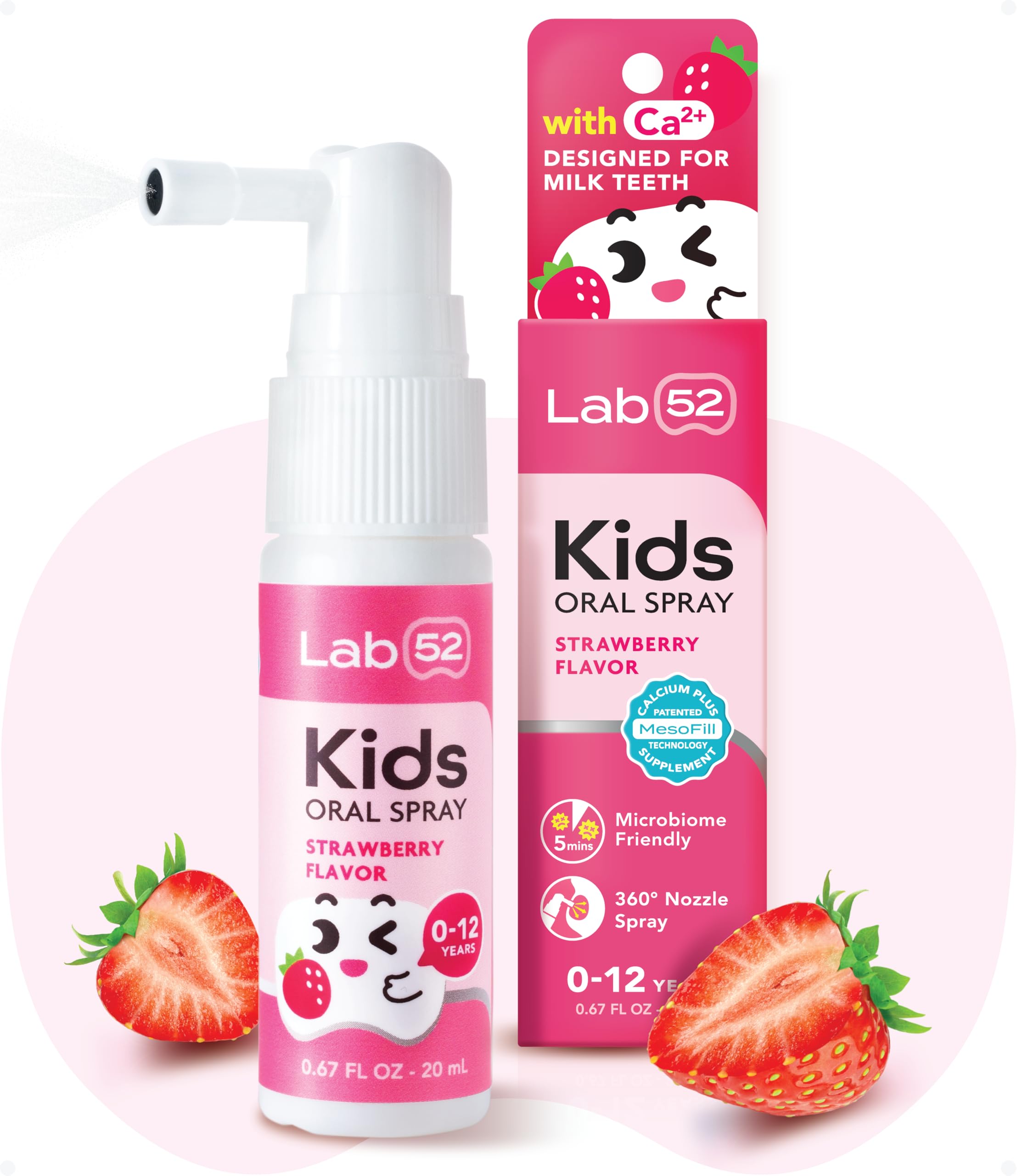 LAB52 Kids Oral Spray demonstrates night bottle use for a calmer bedtime routine.
