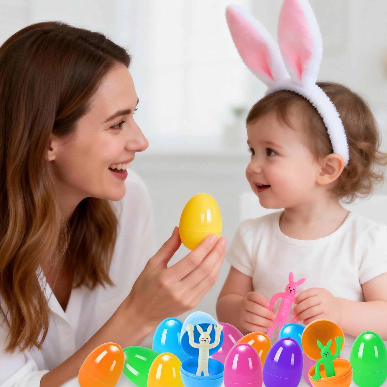 Eggs designed as basket fillers and party favors for groups.