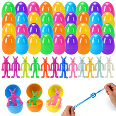 Inside each egg, a soft squishy toy for tactile, calming play.