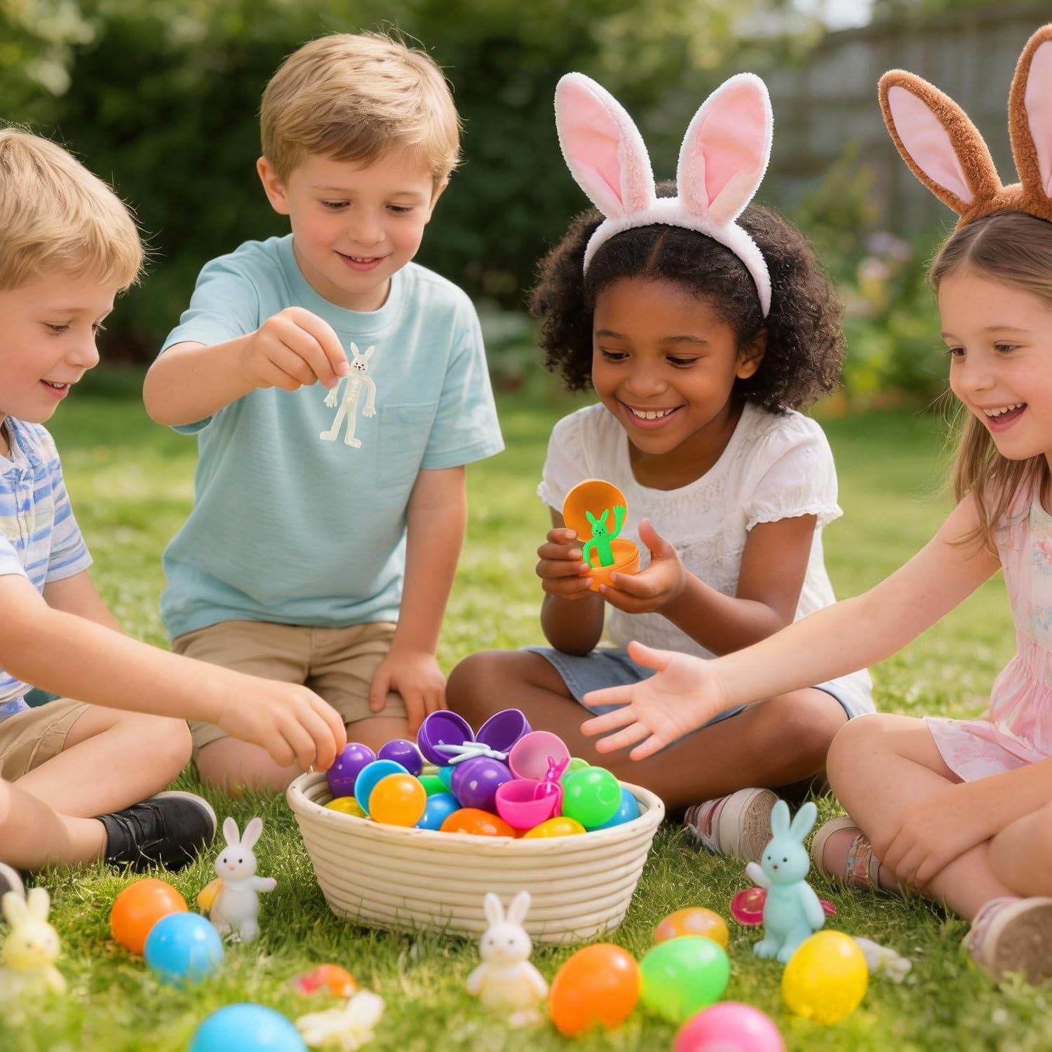 Easter activity that supports collaborative play among kids.