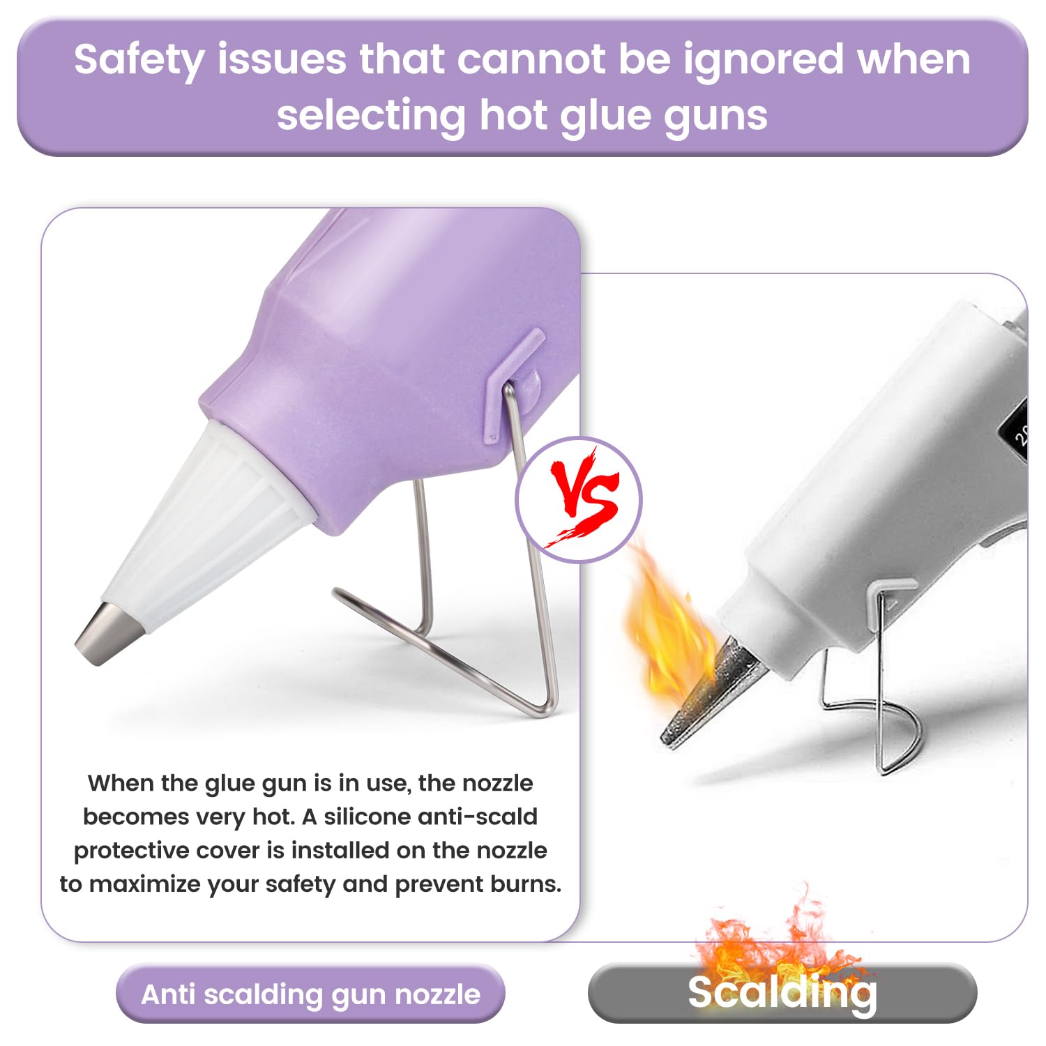 Lacoccinct glue gun with ergonomic grip enables precise comfortable application