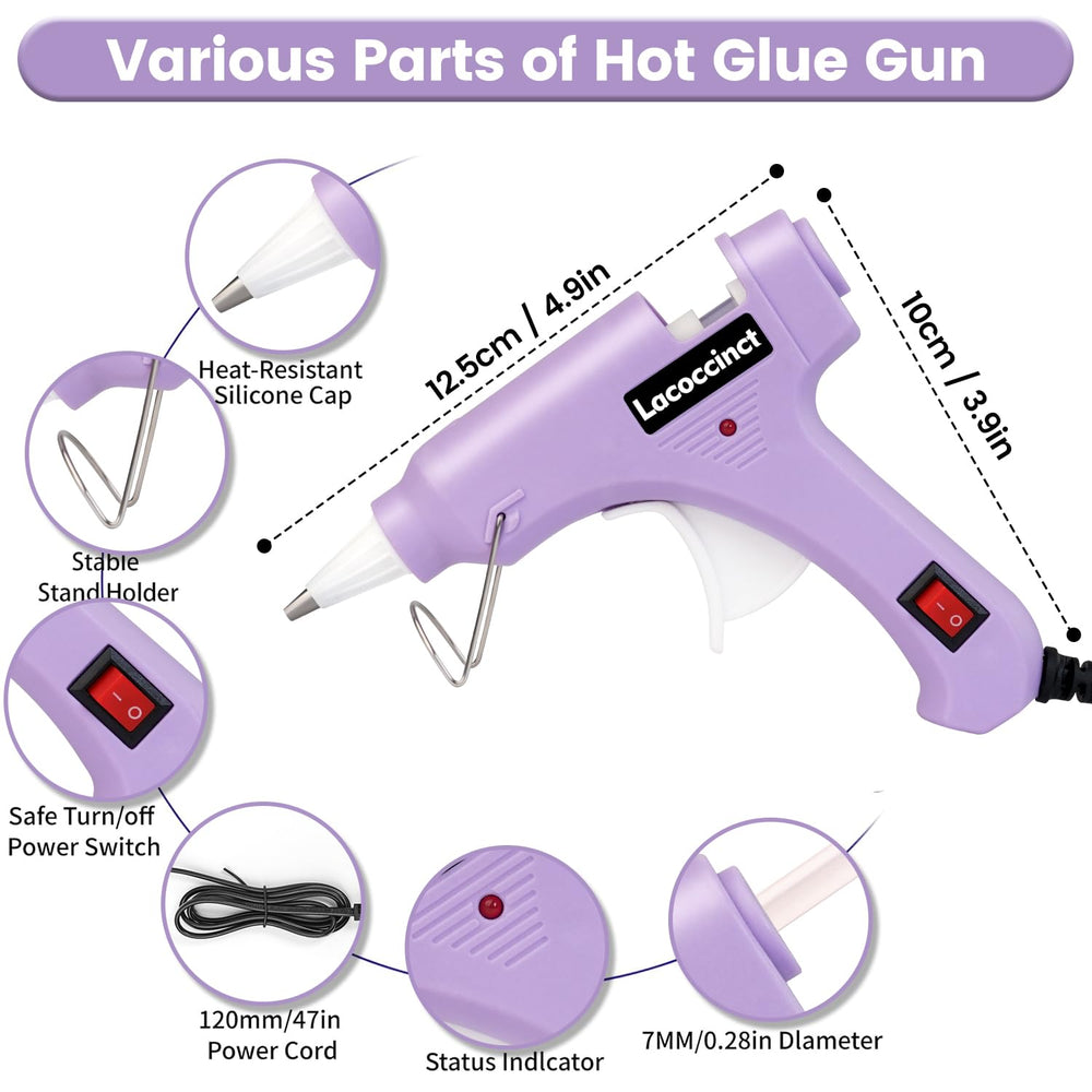 Lacoccinct hot glue gun anti drip nozzle prevents mess and waste
