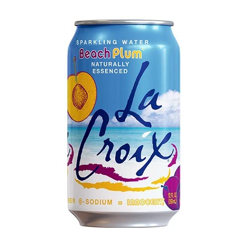 La Croix Beach Plum bubbles close-up conveying refreshing aroma and taste