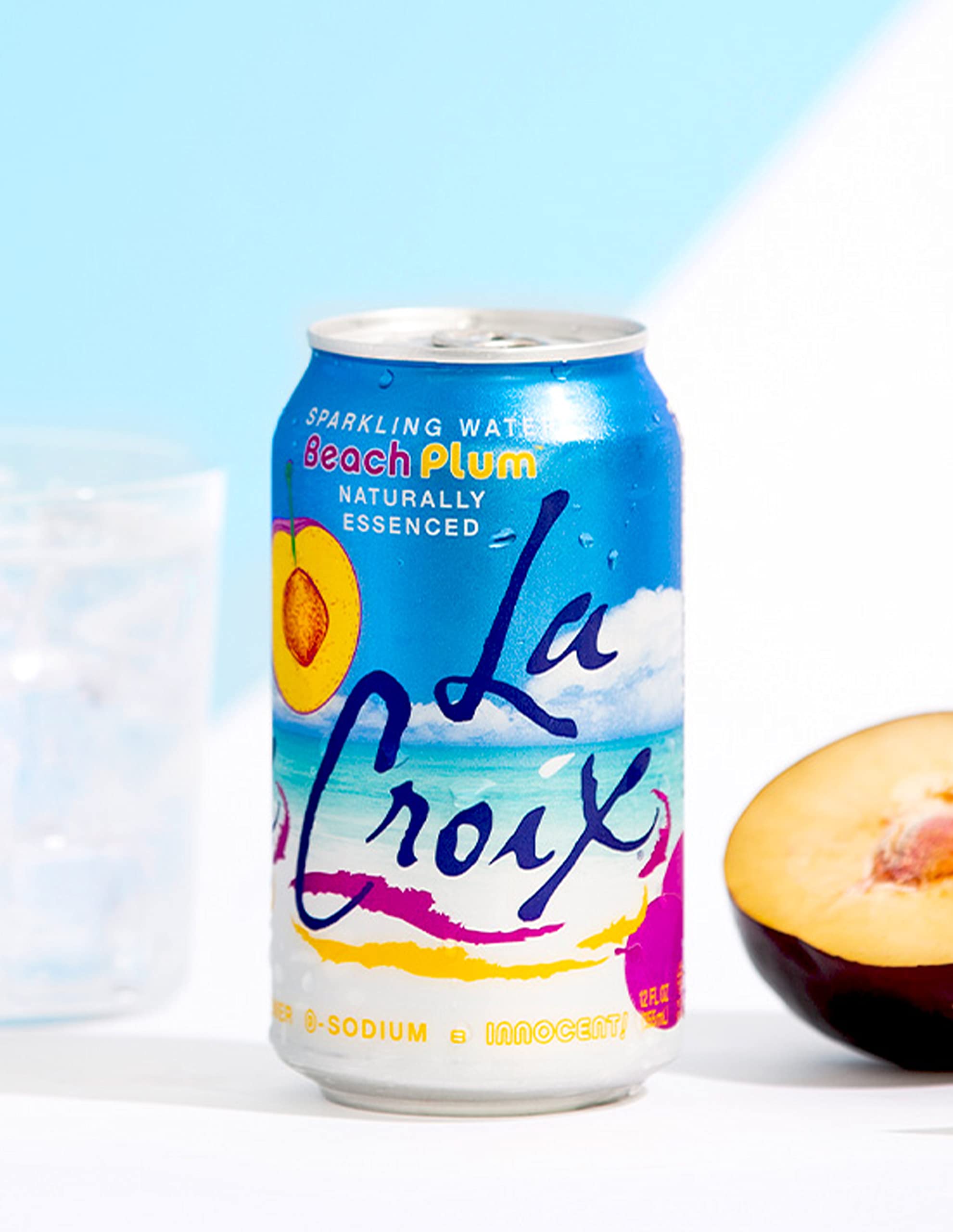 La Croix Beach Plum pack of 12 showcases convenient, shareable hydration