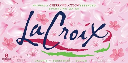 La Croix Cherry Blossom can close-up highlights aroma and spring flavor.