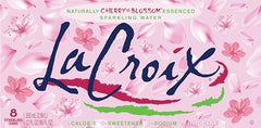 La Croix Cherry Blossom can close-up highlights aroma and spring flavor.