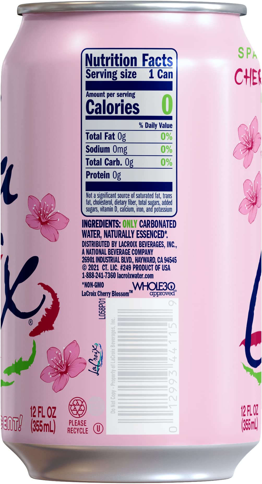 La Croix Cherry Blossom can showcases natural essence for a crisp sip.