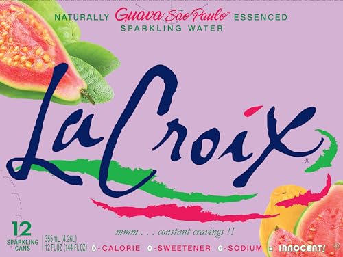 La Croix Guava Sao Paulo glass pour with sparkling bubbles and tropical scent