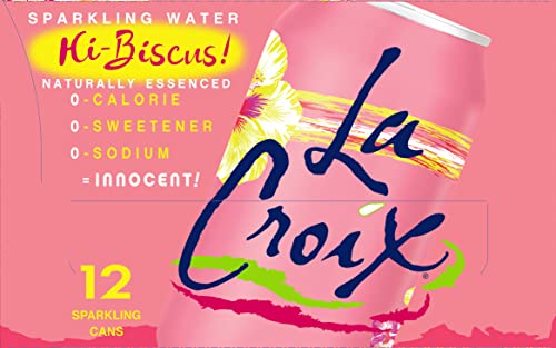 La Croix Hi-Biscus bubbles rise in a glass during a botanical pink flavor moment.