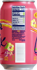 La Croix Hi-Biscus can poured into a glass for a zero-calorie refreshment.