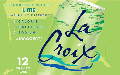 Close-up of La Croix Lime bubbles illustrating natural essence flavor