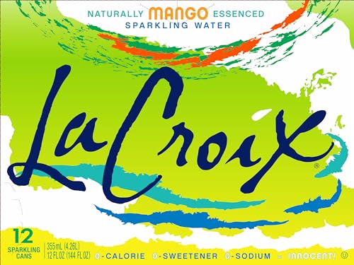 La Croix Mango closeup of natural essence aroma.