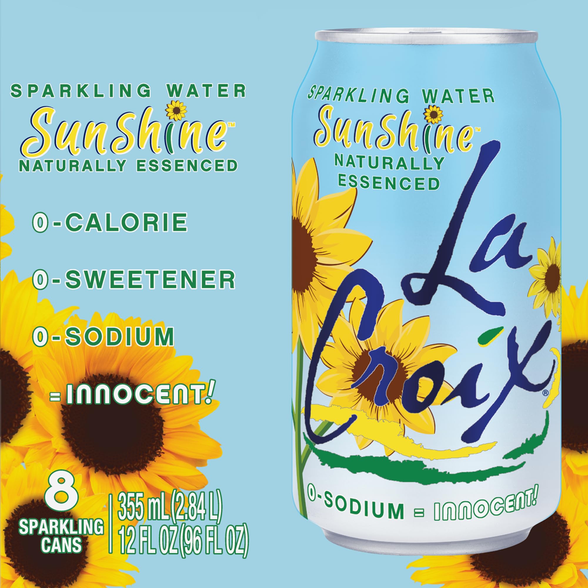 La Croix Sunshine poolside scene highlighting sunny, sparkling hydration.