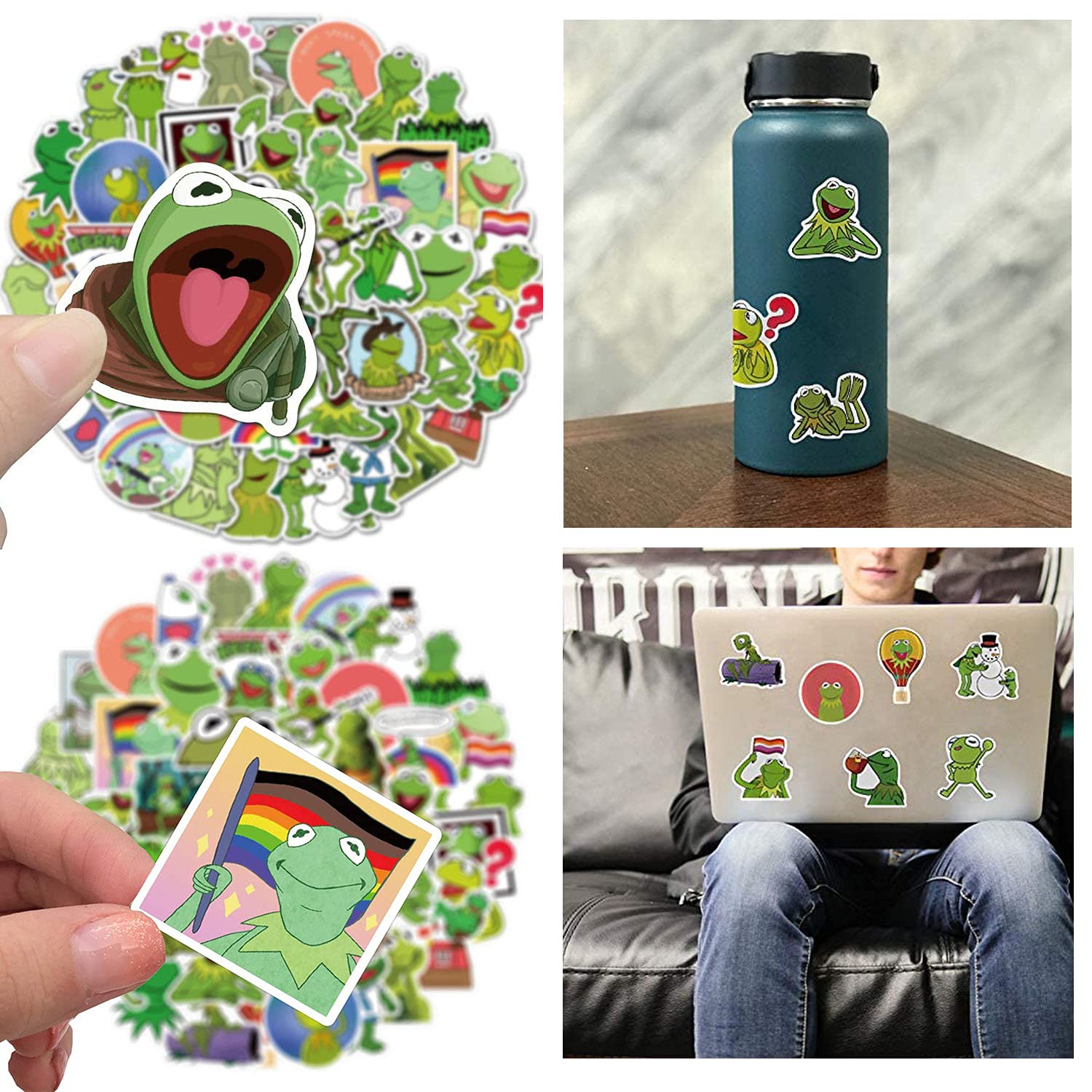 Lacroky Kermit Frog Puppet packaging with included accessories
