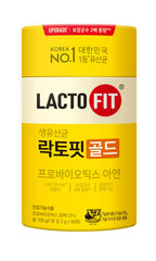 LACTO-FIT Gold daily probiotic stick for convenient on-the-go use and gut balance.