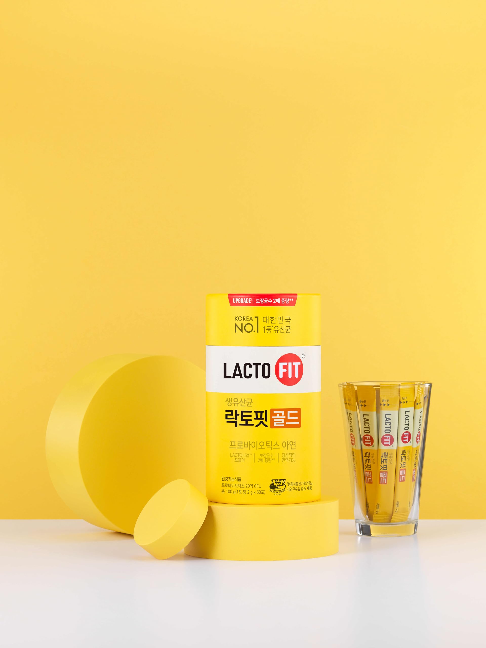 LACTO-FIT Gold sticks dissolve easily, making mornings smoother.