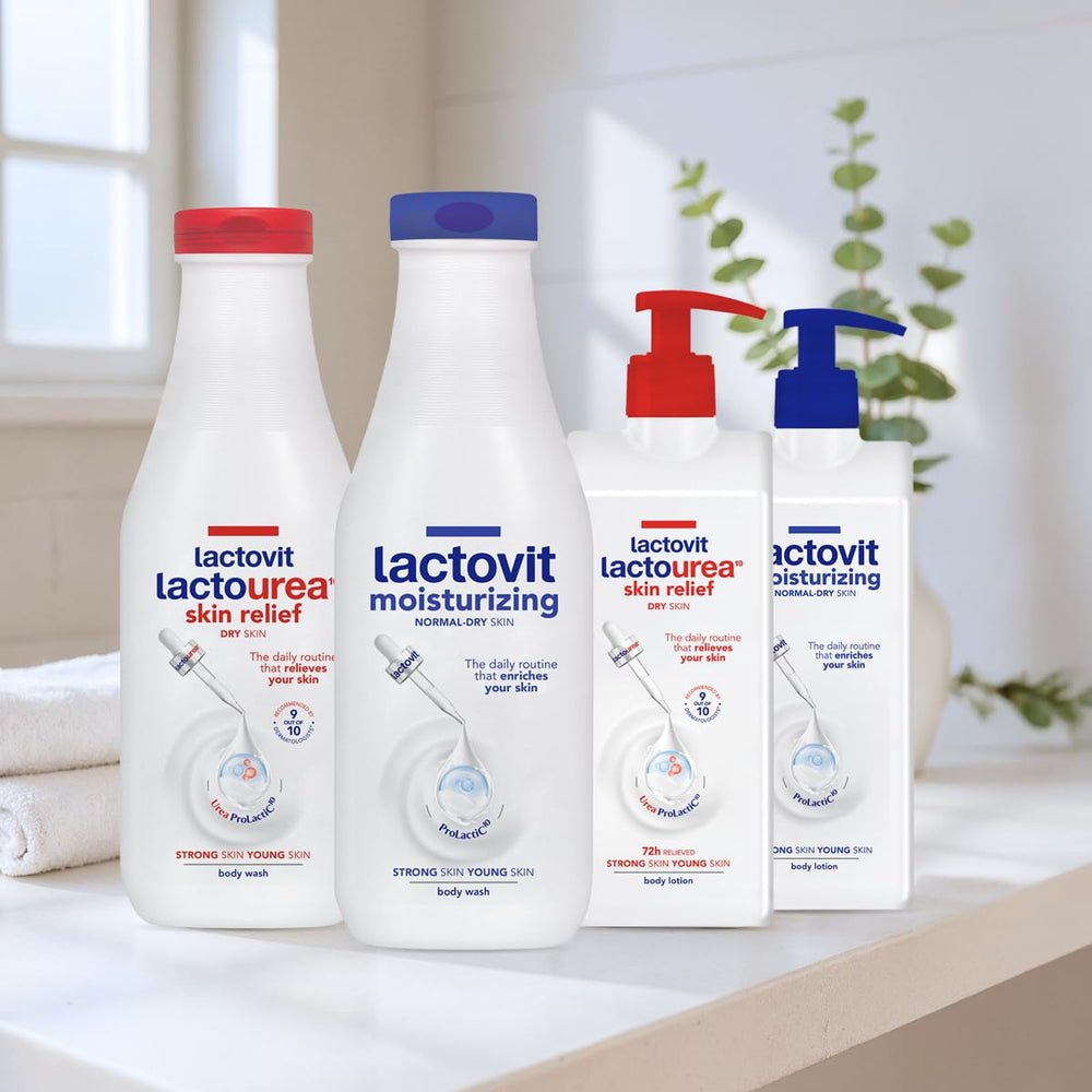 Lactovit Lactourea Body Wash daily use routine captures shower time.